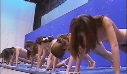Japanese reality with naked lesbians competing in sex games