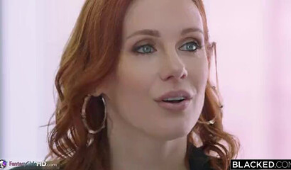 Redhead MILF with alluring body Maitland Ward can't resist big black cock