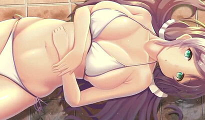 Hentai hottie with big boobs dreaming about big hard cock for her pussy