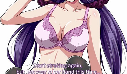 Hentai hottie with big boobs dreaming about big hard cock for her pussy