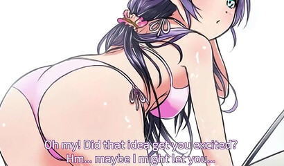 Hentai hottie with big boobs dreaming about big hard cock for her pussy