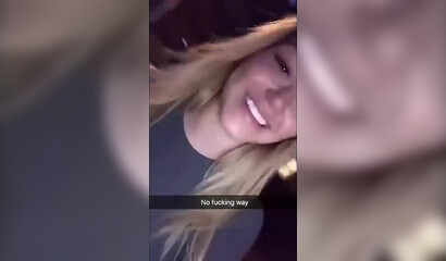 Amateur babe with big boobs gets fucked live on snapchat
