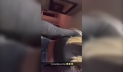 Amateur babe with big boobs gets fucked live on snapchat