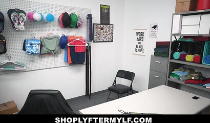 Big boobed MILF Amber Chase caught for stealing and fucked hard