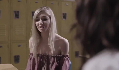 Lesbian schoolgirls and MILF teacher having sex in the classroom