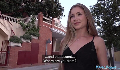 Beautiful blonde teen Mary Rock takes money and rides big dick