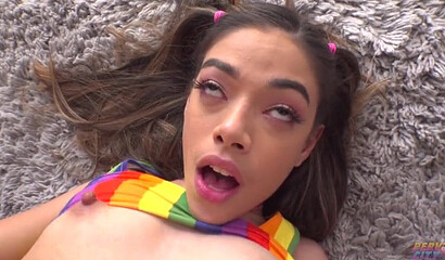 Tiny Latina teen Harmony Wonder gets her anal hole wrecked by BBC