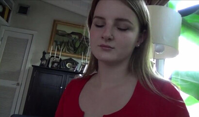 Slutty stepsis is always in the mood to suck and ride bro's boner