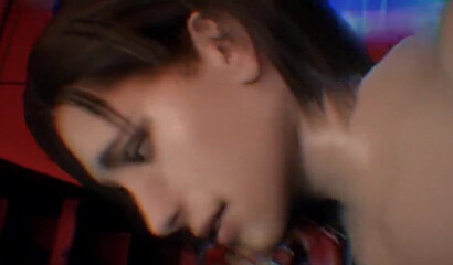 Hentai horror game parody with a monster dicks in gangbang