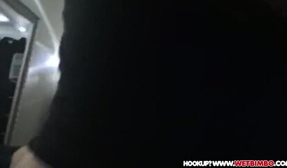 Stepmom with amazing big natural melons sucking and riding young dude