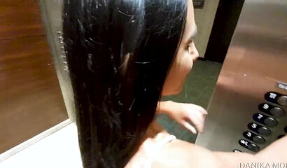 Amateur babe with perfect body gets face and fucked by big dick