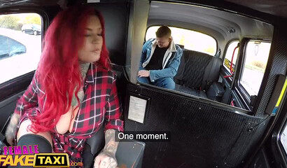 Chubby cab driver with huge boobs Sabien Demonia fucks a lucky dude