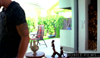 Slim brunette teen Lady Bug gets fucked by her hot neighbor