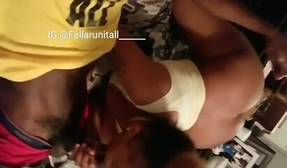 Amazing POV doggystyle sex with amateur ebony with huge bubble butt