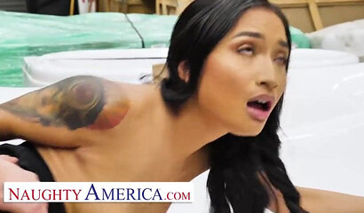 Smoking hot Asian babe wants to get banged by big white dick