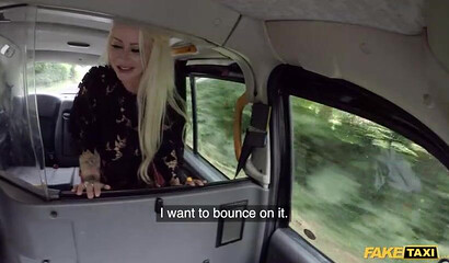 Blonde MILF Petite Princess Eve gets a free ride after fucking a cab driver