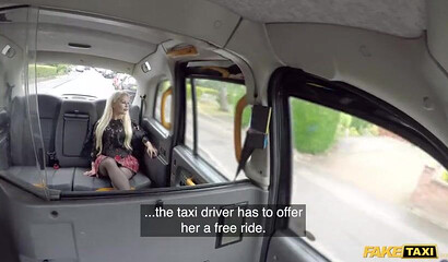 Blonde MILF Petite Princess Eve gets a free ride after fucking a cab driver