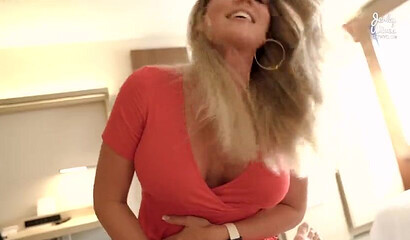 Curvy MILF Coco Vandi sucking and riding her stepson's morning boner