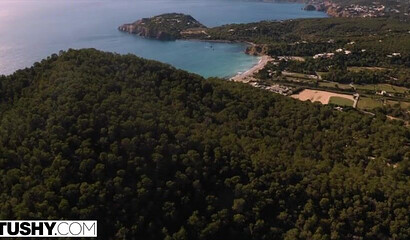 Erotic anal cock riding and doggystyle fucking with beautiful redhead babe