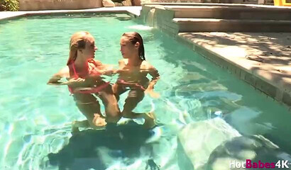 Busty blonde babe Brett Rossi having lesbian sex with sexy Celeste