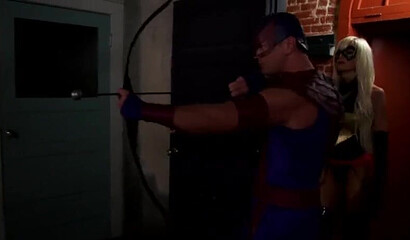 Busty super hero sluts gets anal fucked in avengers parody