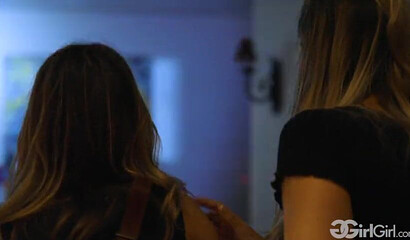 Beautiful Latina Alina Lopez seduces lesbian slut Kristen Scott