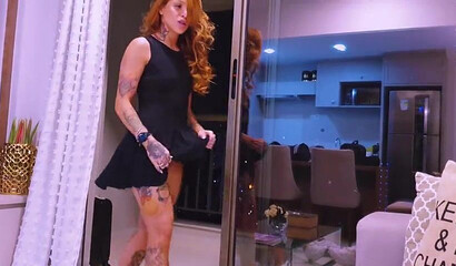 POV blowjob and fucking with big ass redhead bitch Maru Karv