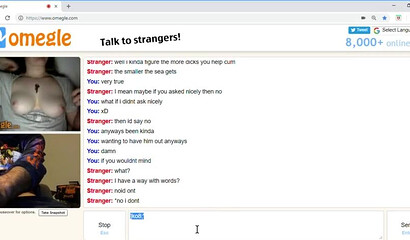 Chubby slut shows her titties to a jerking off guy on omegle