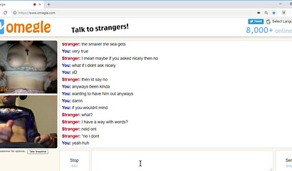 Chubby slut shows her titties to a jerking off guy on omegle