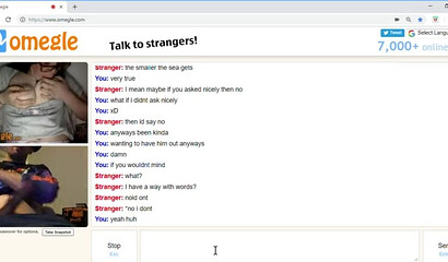 Chubby slut shows her titties to a jerking off guy on omegle