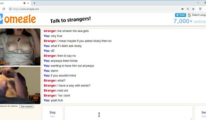 Chubby slut shows her titties to a jerking off guy on omegle