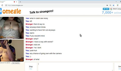 Chubby slut shows her titties to a jerking off guy on omegle