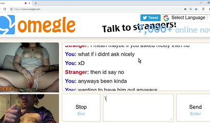 Chubby slut shows her titties to a jerking off guy on omegle