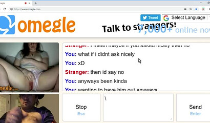 Chubby slut shows her titties to a jerking off guy on omegle