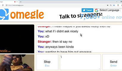 Chubby slut shows her titties to a jerking off guy on omegle