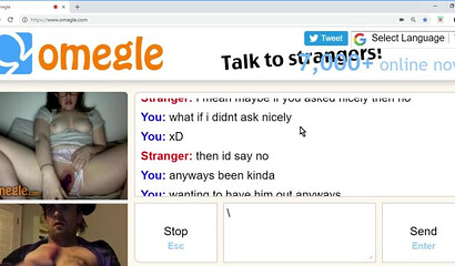 Chubby slut shows her titties to a jerking off guy on omegle