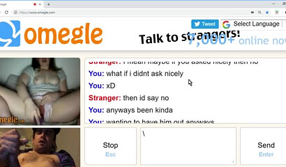 Chubby slut shows her titties to a jerking off guy on omegle