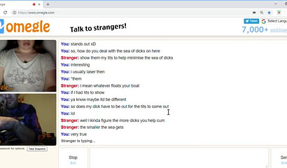 Chubby slut shows her titties to a jerking off guy on omegle