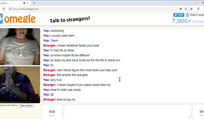 Chubby slut shows her titties to a jerking off guy on omegle