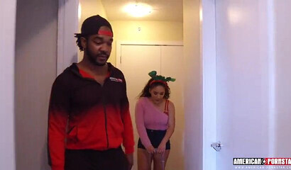 Big titted Latina Liv Revamped spread legs and gets black boner in her twat