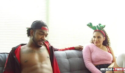 Big titted Latina Liv Revamped spread legs and gets black boner in her twat