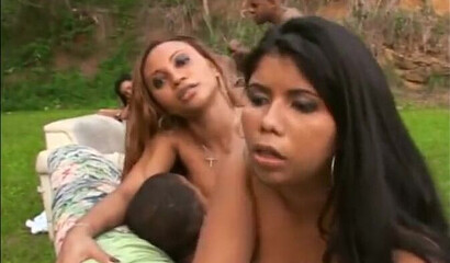 Hot Latina with bubble ass Luana Alves gets banged on outdoor couch