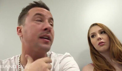 Cute redhead with amazing bubble ass Arietta Adams gets her rear hole rocked