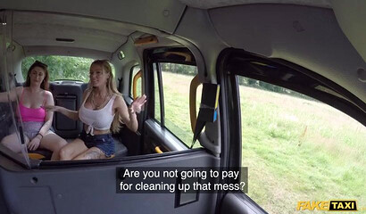 Hot tattooed MILF Antonia Deona and sexy redhead Princess Paris share cock outdoors