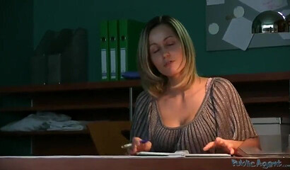 Sexy blondie blows dick and gets smashed for workplace