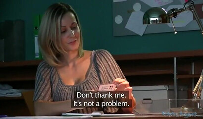 Sexy blondie blows dick and gets smashed for workplace