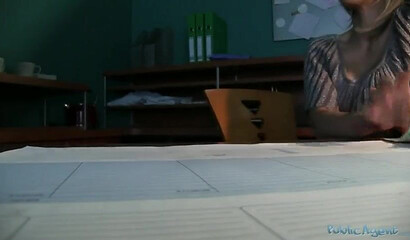 Sexy blondie blows dick and gets smashed for workplace