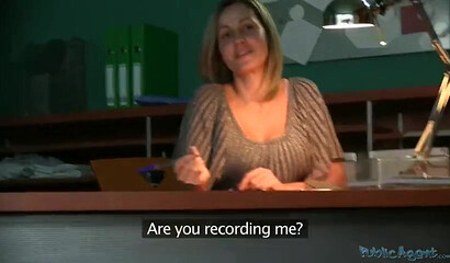 Sexy blondie blows dick and gets smashed for workplace