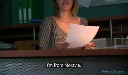 Sexy blondie blows dick and gets smashed for workplace