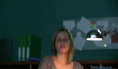 Sexy blondie blows dick and gets smashed for workplace